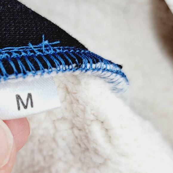 NWT Gary Graham GARYGRAHAM422 UNISEX Patched Pants Blue Floral Stripe M - Picture 6 of 7